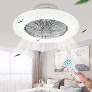 Depuley LED Ceiling Fan with Lamp Timer, Adjustable Wind Speed and Colour Temperature, Dimmable Fan Ceiling Light with Remote Control, Ultra Quiet Ceiling Fan for Living Room
