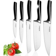 Svensbjerg SB-KS301 5-Piece Kitchen Knife Set, Chef's Knife Professional Knife, Kitchen Knife Sharp, Sharp Knife, Stainless Steel Knife, Fruit, Vegetables, Meat