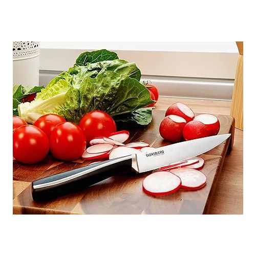  Svensbjerg SB-KS301 5-Piece Kitchen Knife Set, Chef's Knife Professional Knife, Kitchen Knife Sharp, Sharp Knife, Stainless Steel Knife, Fruit, Vegetables, Meat