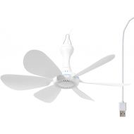 Battery Operated Power Bank Powered USB Mini Ceiling Fan Quiet Camping Optional Timing Speed Remote Control Portable Outdoor Gazebo Canopy Hiking Outages