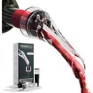 VINENCO Decanting Pourer - Drip-Free Wine Decanter for Glass Ventilation when Pouring Red Wine Decanter Wine Aerator Bottle Attachment Wine Pourer Decanter