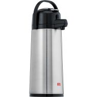 Melitta Pump Pot Vacuum Jug, 2.2L, 18 Cups Stainless Steel Flask, Stainless Steel, Silver/Black