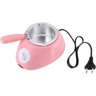 Electric Praline Melting Pot Fondue Melting Machine Food Processor with DIY Mould Set for Melting Praline Butter Cheese (Pink)