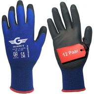 Guard 5 12 Pairs of Work Gloves - A PU Work Glove with Excellent Grip and Installation Properties According to EN388