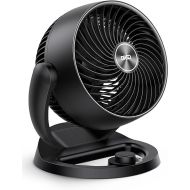 Dreo 28dB Quiet Table Fan, 18 cm Diameter, 3 Speed Levels, 120° Adjustable, Tilt Angle, Low Noise Small Fans, Portable Fan for Bedroom, Office, Fox One, Black