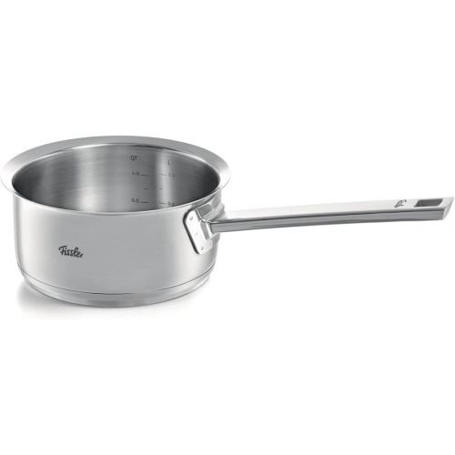  Fissler Original Profi Collection Stainless Steel Saucepan Set, 5 Pieces, Saucepan with Metal Lids (3 Saucepans, 1 Pan Uncoated, 1 Saucepan Lidless) - Induction