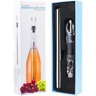 Wine Cooling Stick, Wine Cooler Rod Made of Stainless Steel, 3-in-1 Wine Cooler Set, Wine Gifts for Wine Lovers, Bar Gift, Women Men, Red and White Wine Gift Set (1 Piece)