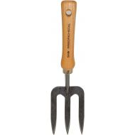 SHW-FIRE Hand-forged hand fork with ash wood handle - ideal for root-friendly planting and transplanting work