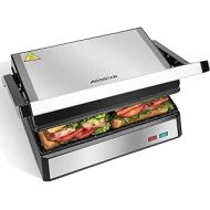 Aigostar Hett - contact grill for sandwiches, steak and as panini grill, sandwich maker with non-stick coating, 1000W sandwich toaster with heat-insulated handle, bpa free