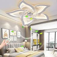 COOYO Ceiling Fan with Lighting LED Modern Fan Ceiling Light Flower Shape Quiet Creativity Fan Ceiling Lamp Children's Room Remote Control Dimmable Acrylic Chandelier Living Room Dining Room