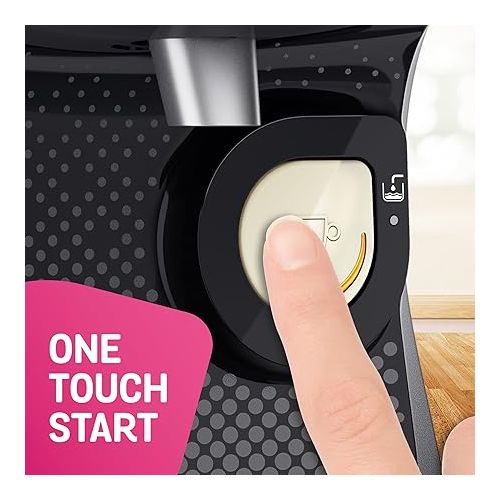  Tassimo Happy Capsule Machine TAS1007 Coffee Machine by Bosch, Over 70 Drinks, Fully Automatic, Suitable for All Cups, Space-Saving, 1400 Watt, Cream/Anthracite