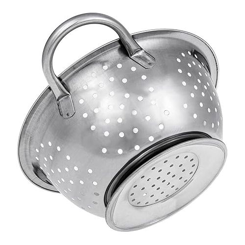  SIDCO Salad Sieve Stainless Steel Kitchen Strainer Pasta Sieve Salad Colander Stand Colander Diameter 28 cm