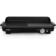 H.Koenig Grill and Plancha GRX330, electric and compact, for indoor and outdoor use, non-stick coating, meat, fish, vegetables