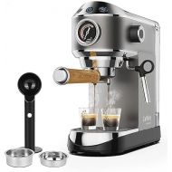 Biolomix Espresso Machine, Portafilter Machine, 20 Bar, Filter Holder with Double Spout, Milk Frothing Nozzle, Removable Water Tank, for 1-2 Cups, Espresso, Cappuccino and Latte Machiato