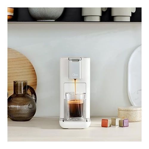  Tchibo Qbo Essential Premium Capsule Machine for Espresso, Caffe and Caffe Grande, Compact, Innovative Design, Bright Sand