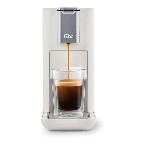  Tchibo Qbo Essential Premium Capsule Machine for Espresso, Caffe and Caffe Grande, Compact, Innovative Design, Bright Sand