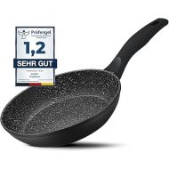 DIVORY Bratpfanne 16cm kein Induktion - Antihaft Beschichtete kleine Universalpfanne fur alle Herdarten - Sichere Griffe (Schwarz, 16cm)