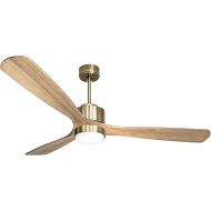 PUR LINE MljetD166 Purline Ceiling Fan Diameter 166 cm with LED and WiFi Reversible Hypersilence Colour Gold