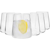 Krosno Gin Glasses Water Glasses White Wine Glasses 380 ml Avant-garde Collection Perfect for Home, Restaurants and Parties Dishwasher and Microwave Safe