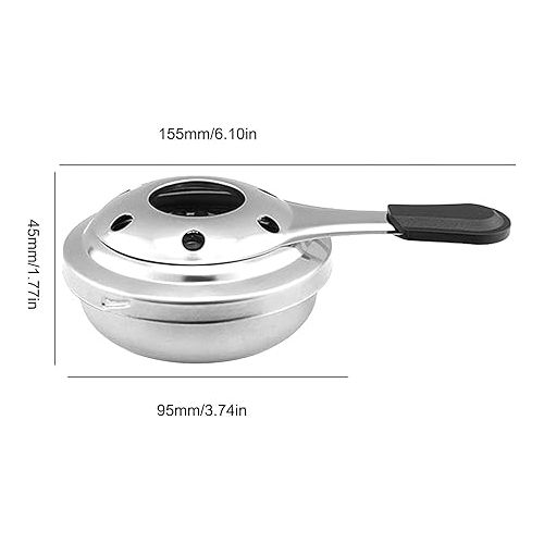  Fondue, portable stainless steel fondue burner, mini fondue accessories, paste burner, 155 x 95 x 45 mm