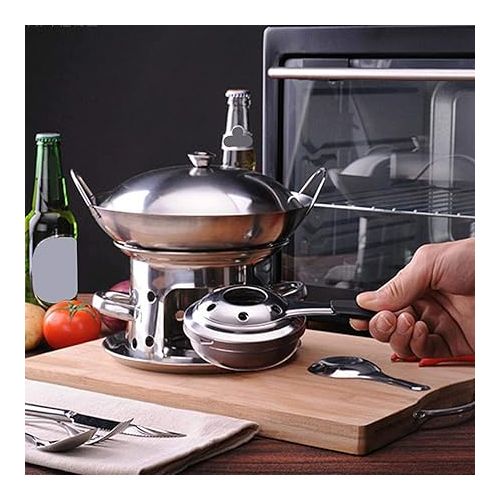  Fondue, portable stainless steel fondue burner, mini fondue accessories, paste burner, 155 x 95 x 45 mm