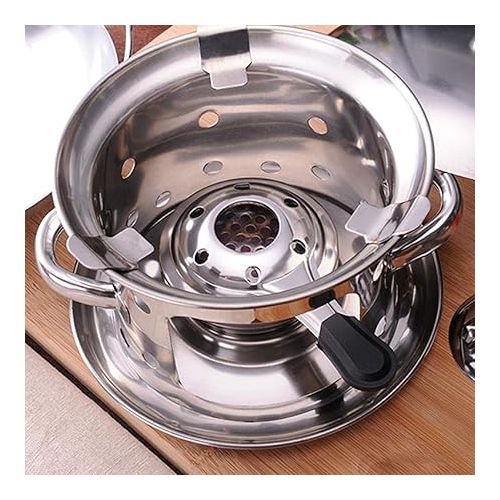  Fondue, portable stainless steel fondue burner, mini fondue accessories, paste burner, 155 x 95 x 45 mm