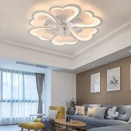 YFouCnd I Flower Lamp with Fan Modern Design Ceiling Fan with Light and Remote Control DC Motor Reversible Winter Summer Function for Bedroom Living Room Quiet with App Timer