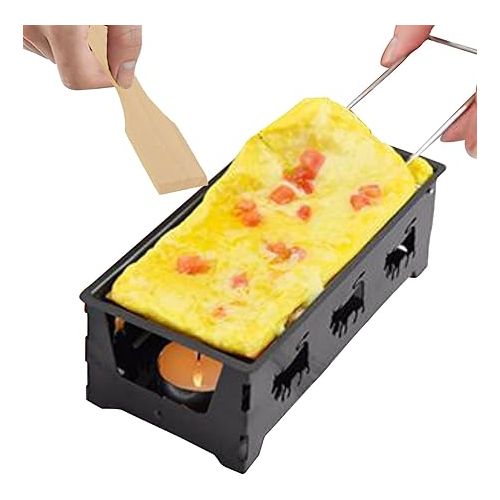  Kosmosta Wooden Raclette Scraper, Wooden Raclette Spatula, Kitchen Utensils for Non-Stick Pans, Cheese Grills, Gourmet Boards, Frying Pans, Fondue, 4 Pcs/Set