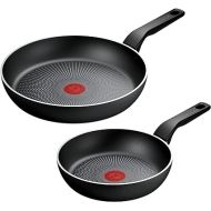 Tefal Recycled On C2979032 Frying Pan Set 24/28 cm, 100% Recycled Aluminium, Non-Stick Coating, Induction, Dishwasher Safe, Black