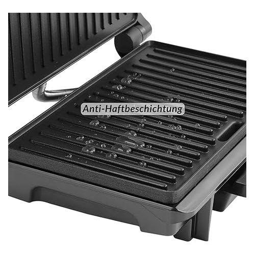  monzana Contact Grill, Table Grill - Non-Stick Coating - Sandwich Toaster, Panini Maker - BPA-Free