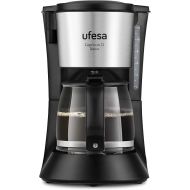 Ufesa CG7125 Capriccio 12 Delux Drip Coffee Machine, 12 Cups, 680 W, 1.2 L Carafe, Permanent Filter, Anti-Drip System, Automatic Shut-Off, Stainless Steel Surfaces