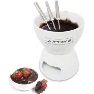 Chocolate Cheese Fondue Set with Ceramic Pot and Free Stainless Steel Forks