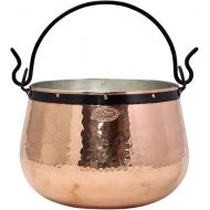 CopperGarden Copper Kettle 20 L with Handle I Robust Kettle Made of Tinned Copper: Ideal Heat Conduction & Distribution I Food-Safe Fire Kettle for Goulash / Feuerzangenbowle etc.