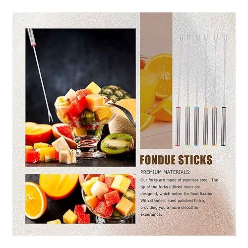  Afforstyle Fondue Cheese Sticks Fondue Set for Manufacturers Swiss Cheese, Stainless Steel Fondue Forks Mouse Fondue Frying