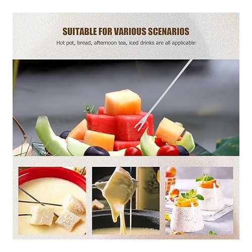 Afforstyle Fondue Cheese Sticks Fondue Set for Manufacturers Swiss Cheese, Stainless Steel Fondue Forks Mouse Fondue Frying