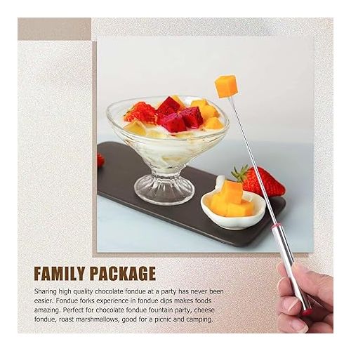  Afforstyle Fondue Cheese Sticks Fondue Set for Manufacturers Swiss Cheese, Stainless Steel Fondue Forks Mouse Fondue Frying