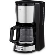 KHG Coffee Machine KA-186SE in Black, Filter Coffee Machine with Glass Jug, 1.5 Litres, for 12 Cups, 1000 W, Automatic Shut-Off, Permanent Filter, LCD Display/Clock, Drip Stop