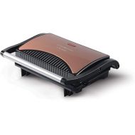 Team Kalorik TKG SWM 1050 CO Electric Contact and Table Grill | Sandwich Toaster | Panini Maker, 700, Copper