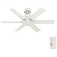 HUNTER Fan Kennicott 50935 Ceiling Fan for Indoor and Outdoor Use with Wall Control and 6 Blades in White, Ideal for Summer and Winter