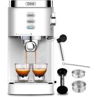 Gevi 20 Bar High Pressure Commercial Espresso Machines, Expresso Coffee Machine with Milk Frother for Espresso, Latte Macchiato, Cuppuccino, 1.2 L Water Tank, 1350 W