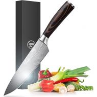 Joeji's Kitchen Chef's Knife Professional Knife Sharp Stainless Steel with Ergonomic Pakka Wood Handle as Sharp Kitchen Knife Sharp or Meat Knife Suitable as a Gift for Hobby Chefs