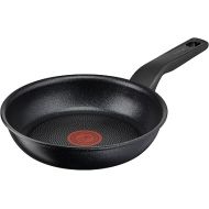 Tefal G30302 Titanium Force Frying Pan, 20 cm, Extra Durable Non-Stick Coating, Thermal Signal Temperature Indicator, Suitable for Induction Cookers, Pouring Rim, Black