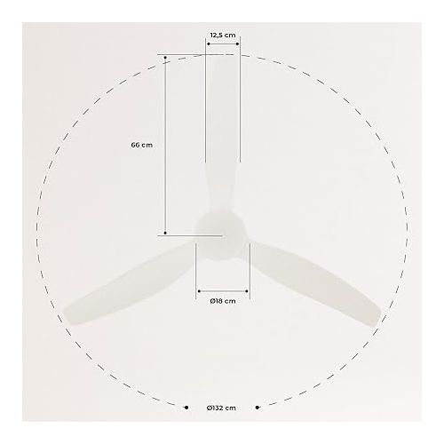  CREATE IKOHS WINDCALM DC STYLANCE WHITE - Ceiling Fan, 40 W, DC, with Light