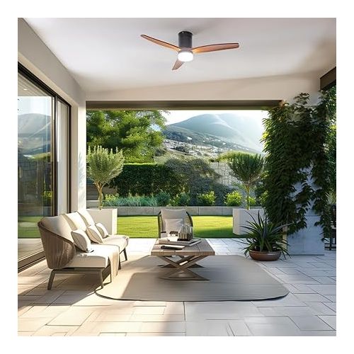  Cecotec Deckenventilator mit Licht und WiFi EnergySilence Aero 5600. 40 W, 52 Zoll mit 3 Flugeln, Fernbedienung, Schutz IP44, Winter-Summer-Modus, Timer