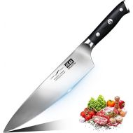 SHAN ZU Kuchenmesser Kochmesser Profi Messer, Chefmesser 20cm Deutscher Edelstahl Extra Scharfe Messerklinge, Allzweckmesser Fleischmesser mit Ergonomischer Pakkaholzgriff