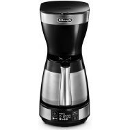 De'Longhi Kaffeemaschine ICM16731, Filterkaffeemaschine mit LCD-Display fur bis zu 10 Tassen, 1,25 l, 1200 W, Silber/Schwarz