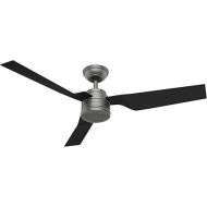 HUNTER Fan Cabo Frio 50638 Ceiling Fan for Indoor and Outdoor Use with Wall Control, 3 Interchangeable Blades in Matte Black, Ideal for Summer and Winter, 132 cm