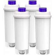 Water Filter Compatible with Delonghi Coffee Machines and Espresso Machines, Filter for Delonghi DLSC002 Water Filter Compatible with De'Longhi ECAM, ETAM, EC, BC Series (Pack of 4)