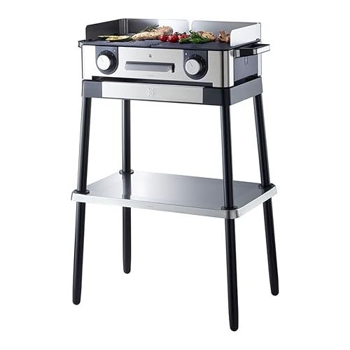  WMF Stand, Grill Table, Accessories for All Grills of the WMF Master Grill, Table Grill Base, 72 cm High, Cromargan Matt/Silver