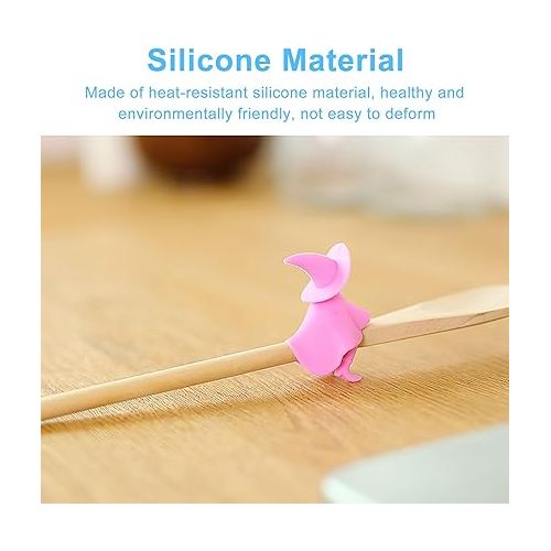  Cooking Spoon Holder Witch on the Stove Spoon Rest Silicone Pot Lid Holder Kitchen Pot Lid Holder Spoon Holder Silicone Lid Lifter Silicone Pan Splash Guard Universal